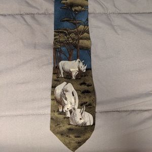 Endangered Species Tie - Black Rhino Edition